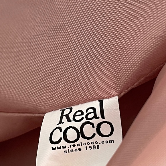 VTG Realcoco Blush Pink Mauve Open Front Blazer Jacket Trench Coat Medium - Picture 5 of 7